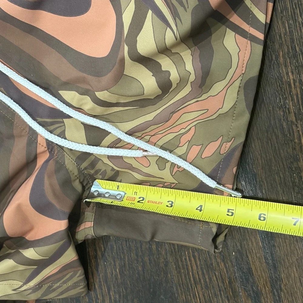 Skate Nick Swim Trunks Mens XS Brown Escondido Abstract Mesh Lining Resort